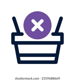 Basket Free icon. vector dual tone icon for your website, mobile, presentation, and logo design.