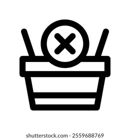 Basket Free icon. vector line icon for your website, mobile, presentation, and logo design.