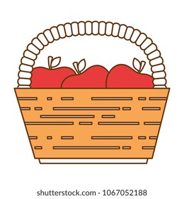 basket with fresh apples