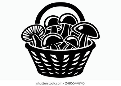 a basket full of edible mushrooms