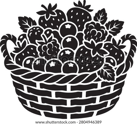 Basket full of fresh berries