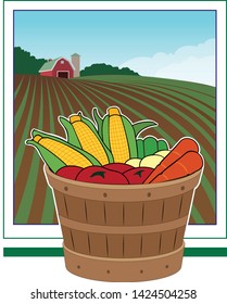 A basket full of fresh vegetables