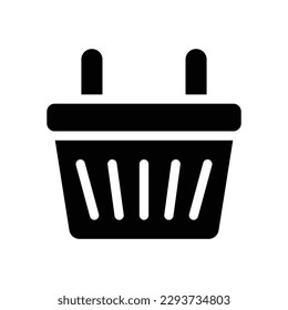basket glyph icon illustration vector graphic