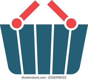 Basket Glyph Two Color Icon For Personal And Commercial Use.
