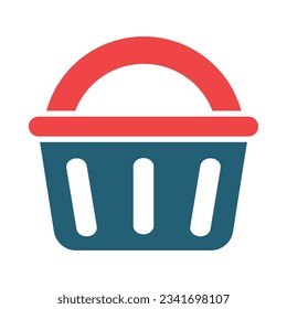 Basket Glyph Two Color Icon For Personal And Commercial Use.
