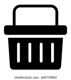 Basket Glyph Vector Icon