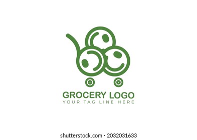 Körbchen-Lebensmittellogo-Design, Vektorgrafik-Vorlage 