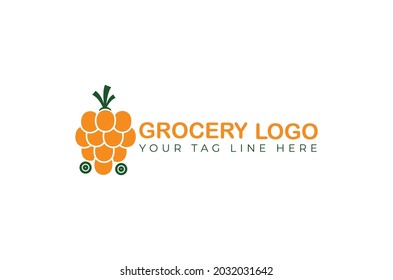plantilla vectorial de diseño de logotipo de compras de cestas 