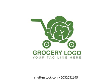 Basket Grocery Logo Design Vector Template Stock Vector (Royalty Free ...