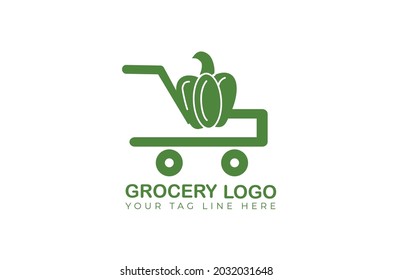 Körbchen-Lebensmittellogo-Design, Vektorgrafik-Vorlage 