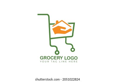 Basket Grocery Logo Design Vector Template Stock Vector (Royalty Free ...