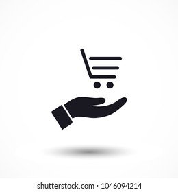 basket in hands icon