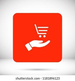 basket in hands icon