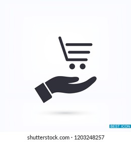 basket in hands icon