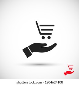 basket in hands icon
