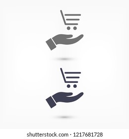 basket in hands icon