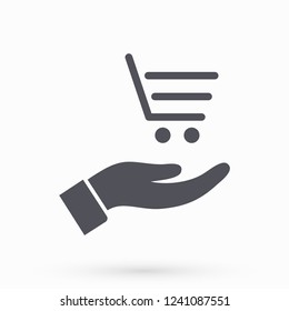 basket in hands icon