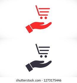 basket in hands icon