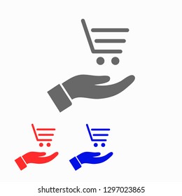 basket in hands icon