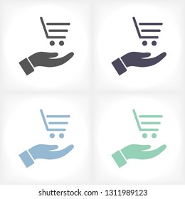 basket in hands icon