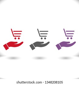 basket in hands icon