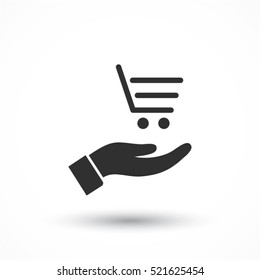 basket in hands icon