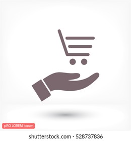 basket in hands icon