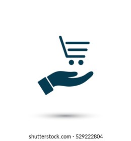 basket in hands icon