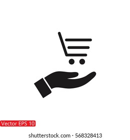 basket in hands icon