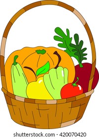 Basket with harvest