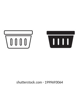 icono de canasta para aplicaciones y sitios web
