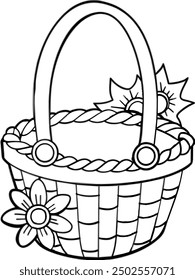  Basket icon baby coloring page 