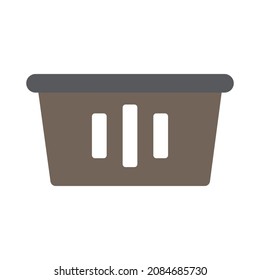 Basket icon. Clothes basket sign illustration. 