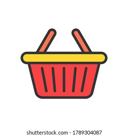 Basket icon. Color vector icon.