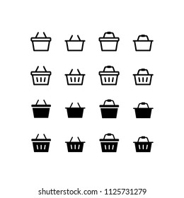 Basket Icon Design Vector Symbol Set Shopping Purchase