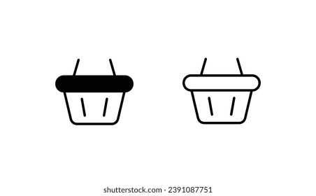 Basket icon design with white background stock illustration