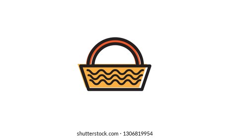 Basket icon flat