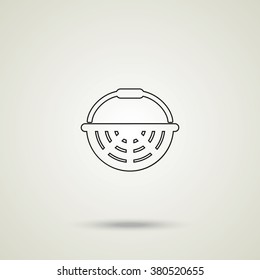 Basket icon. Flat illustration.