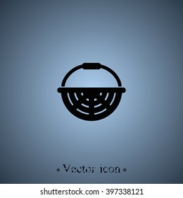 Basket icon. Flat illustration.