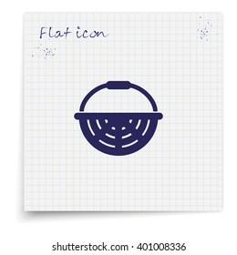 Basket icon. Flat illustration.