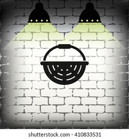 Basket icon. Flat illustration.
