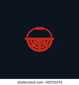 Basket icon. Flat illustration.