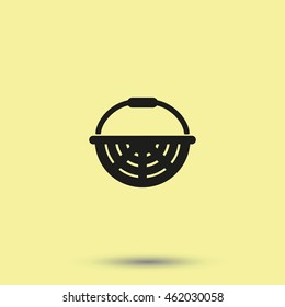 Basket icon. Flat illustration.
