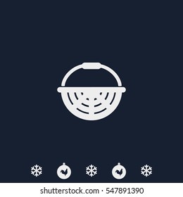 Basket icon. Flat illustration.