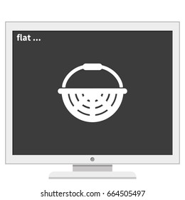 Basket icon. Flat illustration.
