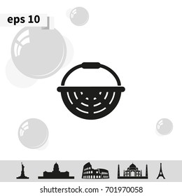 Basket icon. Flat illustration.