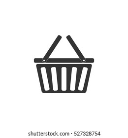 Basket icon flat. Illustration isolated vector sign symbol