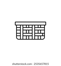 icono de la cesta Símbolo aislado del logotipo plano