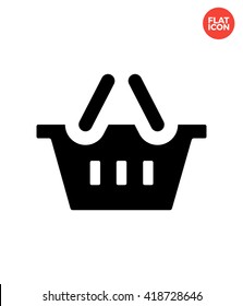 Basket Icon Flat Style Isolated Vector Illustration