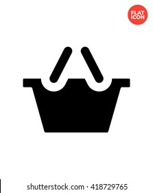 Basket Icon Flat Style Isolated Vector Illustration